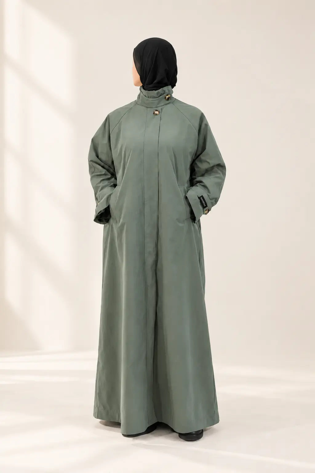 Manteau long parka — vert clair