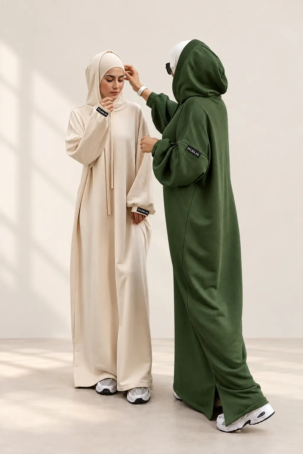 Gilet long à capuche