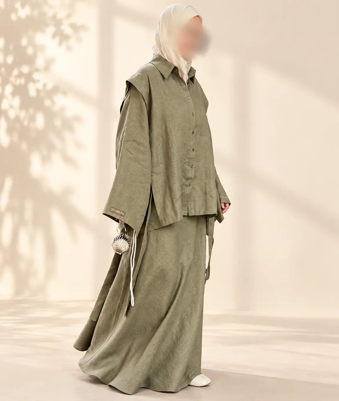 Ensemble chemise & jupe — olive